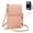 Pink, variant on TouchScreen Phone Crossbody Bag for Women, Anti Theft Leather Cell Phone Small Purse with Clear Window for Travel, Shopping & Everyday Use-Black