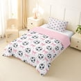 thumbnail image 2 of Erosebridal Cute Bowknot Twin Comforter Sets For Bowtie Girls,Football Print Sport Games Bedding Set For Kids,Reversible Pink 2pcs, 2 of 7