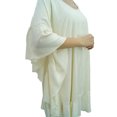 thumbnail image 3 of Bimba Women Short Rayon Kaftan Kimono Frill Sleeve Caftan Dress Coverup, 3 of 9