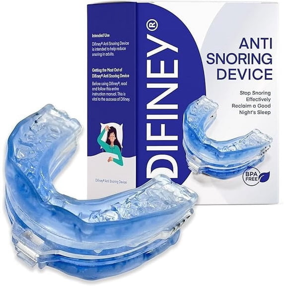 Anti Snoring Device, Anti Snoring Mouthpiece Device Mouth Guard - Effective Anti Snore Solution for Men and Women - Customizable Adjustable Comfortable