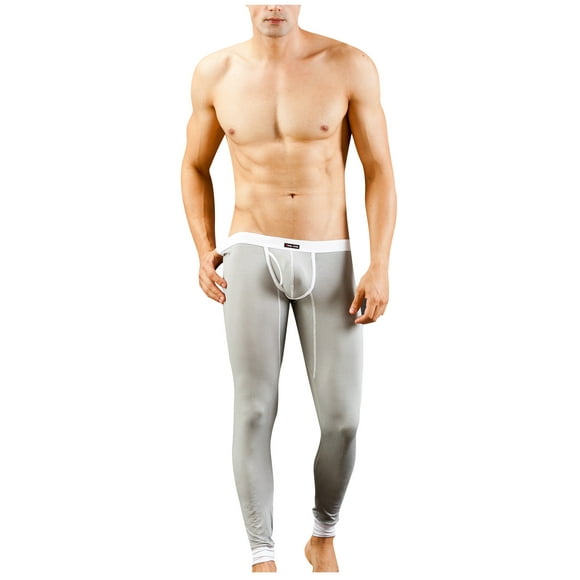 Wolfast Sous-vêtements Thermiques Mens Pantalons Thermiques pour le Froid Bas Gris M