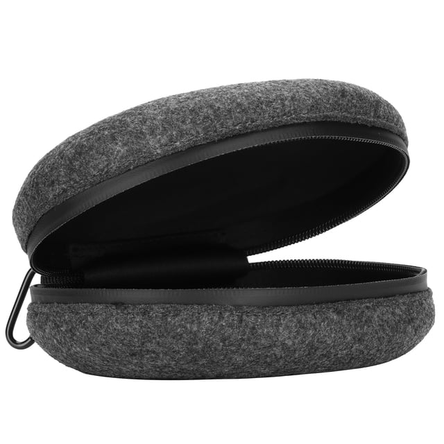 Bolsa protectora para auriculares Caja de almacenamiento portátil de tamaño pequeño para auriculares inalámbricos con reducción de ruidoNegro