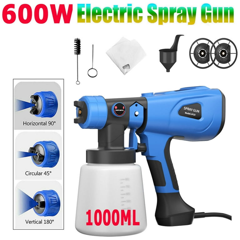 750W Spray Gun, 4 Nozzles High Power HVLP Paint Sprayer, 1200ml Container,  Easy Spraying and Cleaning for DIY/Home improvement/Wall Painting by  PROSTORMER 
