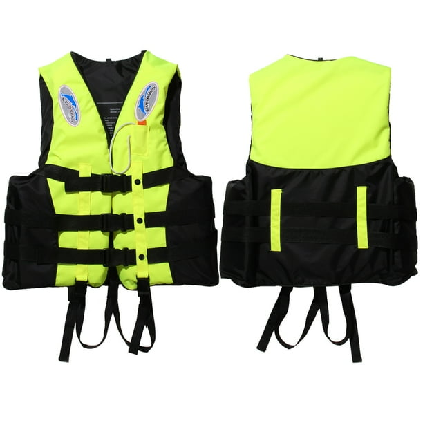 Chaleco salvavidas de poliéster para adultos con silbato para nadar en bote (Amarillo L) Ndcxsfigh Nuevos Originales