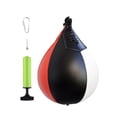 thumbnail image 4 of Saco de boxeo con bola de golpeo, bola de velocidad colgante para ejercicios, saco de golpeo para entrenamiento deportivo, , boxeo y fitness. Negro blanco rojo, 4 of 8