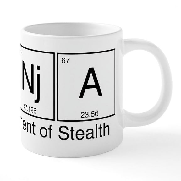 CafePress - Ninja The Element Of Stealt - 20 Oz White Ceramic Mega Mug