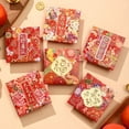 thumbnail image 6 of 6Pcs Spring Festival Cute Cartoon Dragon Year Gift Bag Fortune Red Packet Red Envelope Chinese New Year Packet Envelopes 9, 6 of 8