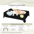 thumbnail image 4 of DouZhe Rectangular Tablecloth, Happy Tabby Cat Table Cloth for Kitchen Dinning Tabletop, 72" x 54" Waterproof Polyester Table Cover, 4 of 8
