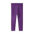 thumbnail image 4 of HILEELANG Little Girls Leggings 3-Pack Set Cotton Casual Solid Pink Purple Tights Pants 6Years, 4 of 4