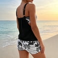 thumbnail image 4 of Traje de baño de dos piezas para mujer, tankini, estampado de hojas, bikini dividido, traje de baño de dos piezas para mujer, tankinis, trajes de baño de 2 piezas para mujer, trajes de baño para mujer, 4 of 5