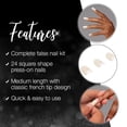 thumbnail image 4 of Set de uñas artificiales Ardell Professional Nail Addict Classic French, 4 of 5