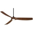 thumbnail image 2 of Casa Vieja 70" Kona Wind Indoor Outdoor Ceiling Fan 3 Blade LED Light Remote Control Black Finish Walnut Finish Blades DC Motor Damp Rated, 2 of 8