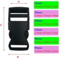 thumbnail image 2 of LAICAIW 10Pcs Buckles Plastic Release Buckles Adjustable Side Release Buckles for DIY Craft Backpack Straps, 2 of 6