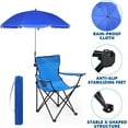 thumbnail image 6 of 2 Pack Beach Umbrella Chair Folding Camping Beach Chair with Canopy Shade Adults Portable Chairs with Cup Holder and Carrying Bag for Camping Hiking Travel Picnic and Other Outdoor Events, 6 of 14