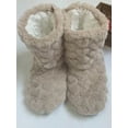 thumbnail image 3 of Crocowalk Mens Slipper Booties Fluffy Slippers Soft Plush Sock Boots Kids Floor Shoes Indoor Cozy House Warm Shoe Camel 11, 3 of 5