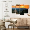 thumbnail image 4 of Elephant Stock Great Smoky Mountains Sunrise Wall Art - Horizontal Multi Panel Canvas - Living Room Wall Decor - Nature Multi Panel - Yellow And Orange Decor - 75" x 48", 4 of 4