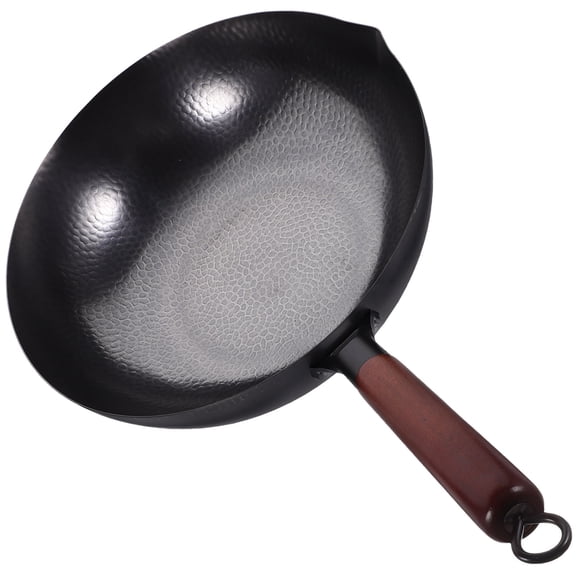 Homoyoyo Non-Stick Iron Wok Pan for Kitchen Cooking, Easy to Clean, Multipurpose Stir Fry and Pan