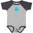 thumbnail image 3 of Inktastic Blue Jellyfish, Cute Jellyfish With Pink Ribbons Girls Baby Bodysuit, 3 of 5