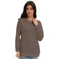thumbnail image 6 of Women's Long Sleeve Knitted Crew Neck T-shirt, 6 of 6