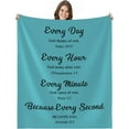 thumbnail image 1 of LHSHID Religious Gifts for Women Catholic Bible Verse Blanket Flannel Soft and Comfortable Anti static Bed Sofa Blanket 50x60in, 1 of 6