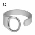 thumbnail image 1 of EIGTHTAIL Bague de Mode Réglable Initiale Alphabet Lettre A-Z Bagues de Doigt Bijoux pour Femmes - Argent C, 1 of 9