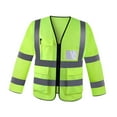 thumbnail image 2 of Reflective Safety Vest Work Clothing High Visibility Lightweight Long Sleeve for Men Women Surveyors, 2 of 9