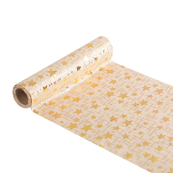 Christmas Tablecloth Roll Stars Xmas Table Cloth Roll Rectangular Table Cover Decoration Rhinestone Printed Desktop Cover Roll Placemat Christmas Party Supplies Deskcloth Props Golden