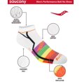 thumbnail image 2 of Saucony Calcetines invisibles Bolt Performance para hombre, paquete múltiple, brillantes, surtidos (6 pares), talla de zapato: 5-8, 2 of 5