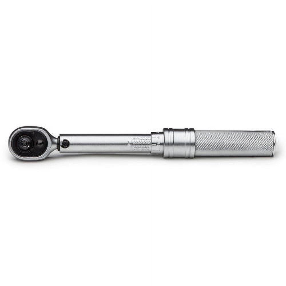 Capri Tools 31200 20-150 Inch Pound Industrial Torque Wrench, 1/4", Matte Chrome