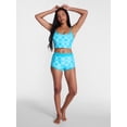 thumbnail image 2 of No Boundaries Groovy Getaway Checkered Tankini Swim Top, Women's XXS-XXL, 2 of 5