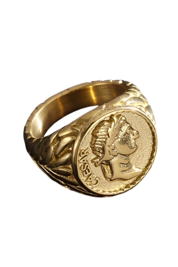 Roman Emperor Ring for Men Gold Roman Emperor Ring, Fashion Roman Emperor Ring Roman Coin Signet Ring Roman Empire Ring