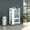 White, variant on Bar Cart with Glass Door | Showcase Libations in Living Room