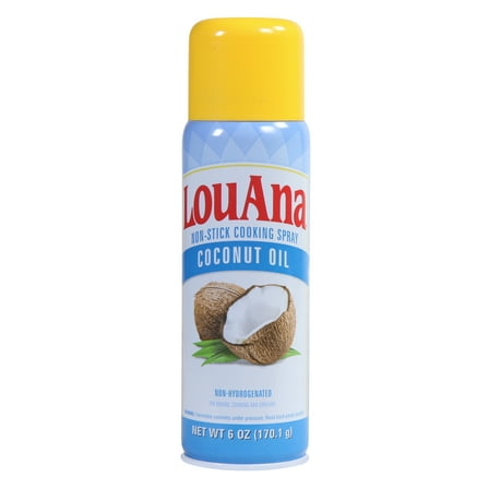 LouAna Non-Stick Coconut Oil Cooking Spray, 6 fl oz Spray Bottle