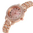 thumbnail image 4 of Reloj de cuarzo BR Reloj de moda con diamantes Correa Vintage Rosa, 4 of 4