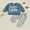 Blue, variant on Jaweiwi Baby Toddler Boy Fall Outfit 3 6 12 18 24 Months 2T 3T 4T Rugby Letter Print Long Sleeve Sweatshirt and Elastic Pants 2 Piece Clothes Set