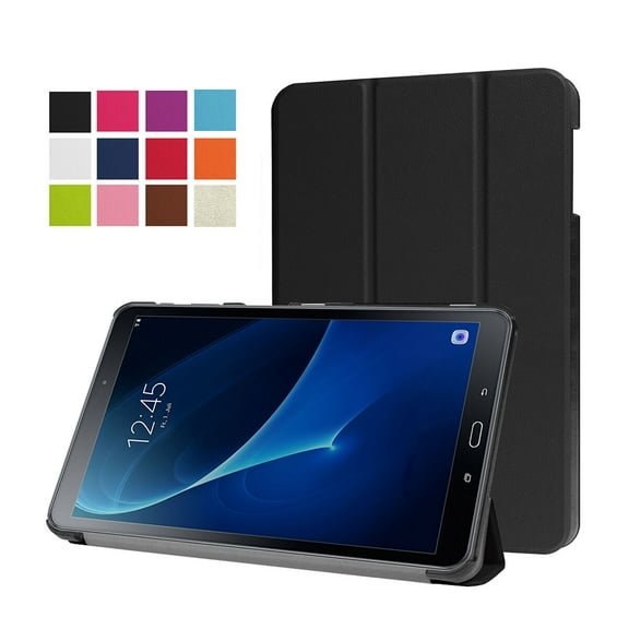 Trifold Leather Case Cover for  Tab A T580/T580N/T585 10.1inch Tablet PC (Black)
