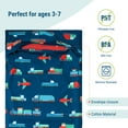 thumbnail image 4 of Wildkin Transportation Child, Toddler Preschool, Kindergarten Rest Mat Cover in Blue for Boys, Features 100% Cotton, Fits vinyl rest mats up to 48 inches, 4 of 9