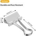 thumbnail image 2 of shiyou-Small Binder Clips, 3/4 Inch (19mm), 50 Pack Mini Clips (White), 2 of 4