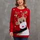 thumbnail image 2 of Suéter navideño de viento perezoso de Europa y Estados Unidos, suéter holgado de cuello redondo para mujer de otoño e invierno, 2 of 4