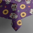 thumbnail image 5 of Purple Skull Sunflower Pattern Square Tablecloth,Waterproof Square Table Cover,Wipeable Spillproof Washable Table Cover for Home Kitchen Party Decor 42"X42"(107x107cm), 5 of 6