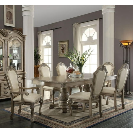 Antique White Dining Set Image And Candle