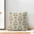thumbnail image 3 of Vintage Floral Pillow Covers 18 x 18 Inch Set of 2 Retro Boho Brown Flower Decor Throw Pillows Rustic Indoor Outdoor Farmhouse Linen Decorative Pillowcases for Couch Bed Sofa, 3 of 6