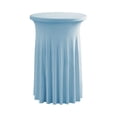 thumbnail image 1 of Mantel de cóctel, cubierta de mesa de cóctel reutilizable, elástica, decorativa con faldones, mantel para mesa de fiesta, banquete, decoración. Azul claro, 1 of 7