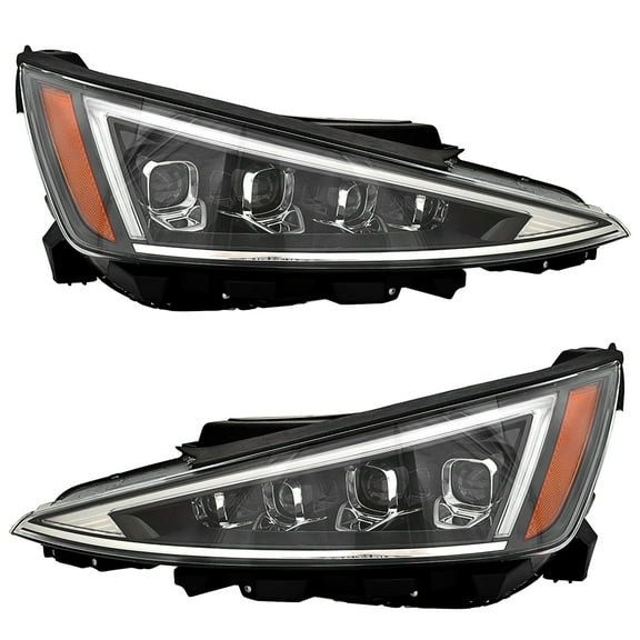 New Pair Of Led Headlights Compatible With Hyundai Elantra Limited Sport Sedan 2019 2020 By Part Number 92102-F2760 92102F2760 92101-F2760 92101F2760 Hy2503244 Hy2502244