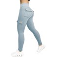 thumbnail image 3 of Pantalones de yoga de cintura alta para mujer con bolsillos elásticos y cónicos, pantalones de entrenamiento para levantamiento de glúteos, pantalones de chándal, 3 of 5