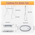 thumbnail image 2 of Flylapdo Dog Bath Tub with Water Drain Plug, Collapsible Bathtub for Dog Washing and Grooming, Portable Foldable Space Saving Design for Pet Puppy Small Dogs Cats, 2 of 9