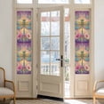 thumbnail image 2 of Window Privacy Film Purple Dragonfly Stained Glass Window Film Decorative Sun Block Window Cover Colorful Flowers Watercolor Chic Floral Plant Window Clings Static Sticker for Bathroom 23.6"x78.7", 2 of 7