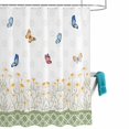 thumbnail image 2 of Shower Curtain for Bathroom Pastoral White Daisy with Butterfly Waterproof Bath Curtains Shower Curtains with Hooks,Floral Blossom Botanical Bathroom Curtain Privacy Drapes for Bathtubs 36x72in, 2 of 9