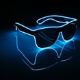 thumbnail image 3 of Ludlz LED EL Wire Glasses Light Up Glow Sunglasses Eyewear Shades for Nightclub Party, 3 of 8