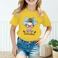 thumbnail image 2 of Toddler Girls T Shirt Kid Cute Graphic Round Neck Short Sleeve Summer Casual Tops for Girls Size 3-4T, 2 of 5